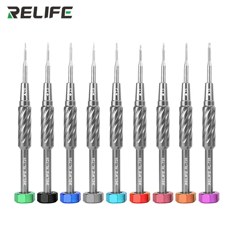 

RL-728 Set Mobile Phone Repair Screwdriver Strong Magnetic Ddsorption Mute Bearing S2 Steel Gun Screwdriver