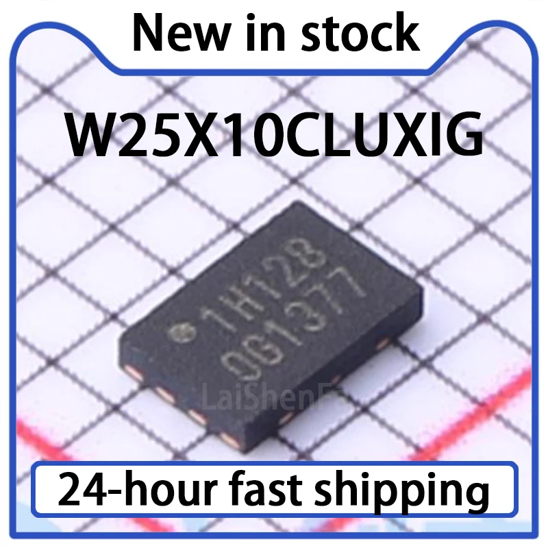 5PCS W25X10CLUXIG USON-8 2.5/3/3.3V 1M Bit Serial Flash Memory Chip Stock