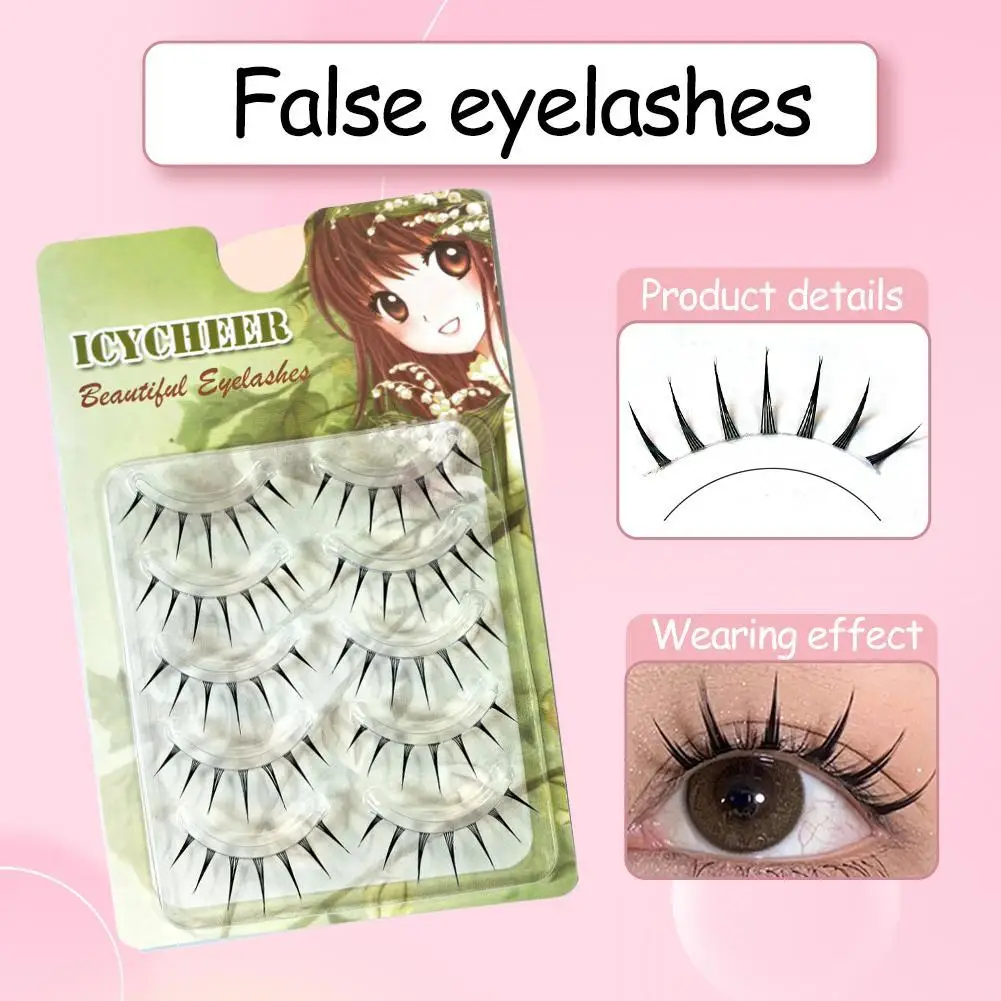 Japanse stijl fee valse wimpers set oogmake-up accessoires Cross Manga wimpers zachte natuurlijke dikke wimpers