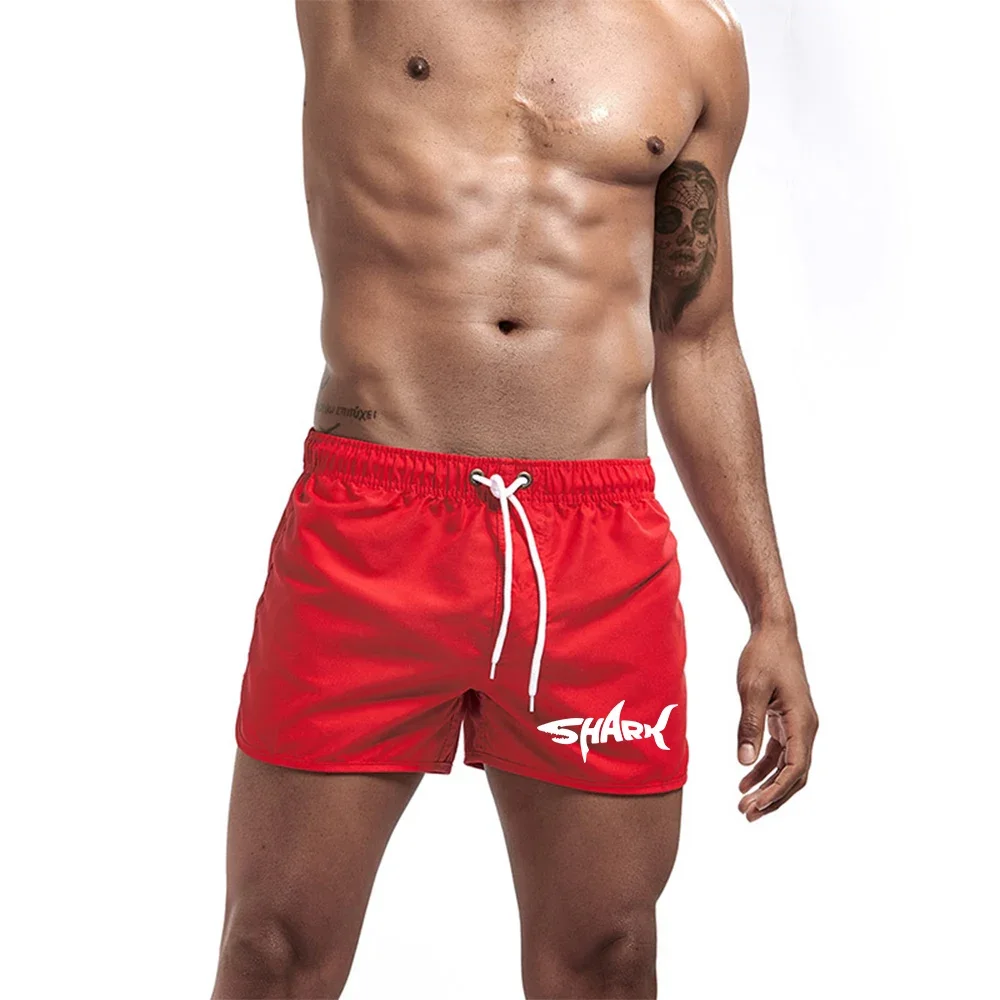 الرجال شورتات للبحر القرش المطبوعة السباحة جذوع سريعة الجافة سروال سباحة قصير للرجال السباحة تصفح الشاطئ الصيف 8 ألوان S-3XL