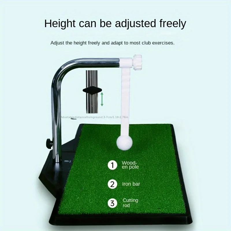 New Golf Practic Swing Hitting Mat Exerciser Trainer 360 Degree Rotation Outdoor / Indoor Suitable for Beginners Training Aids