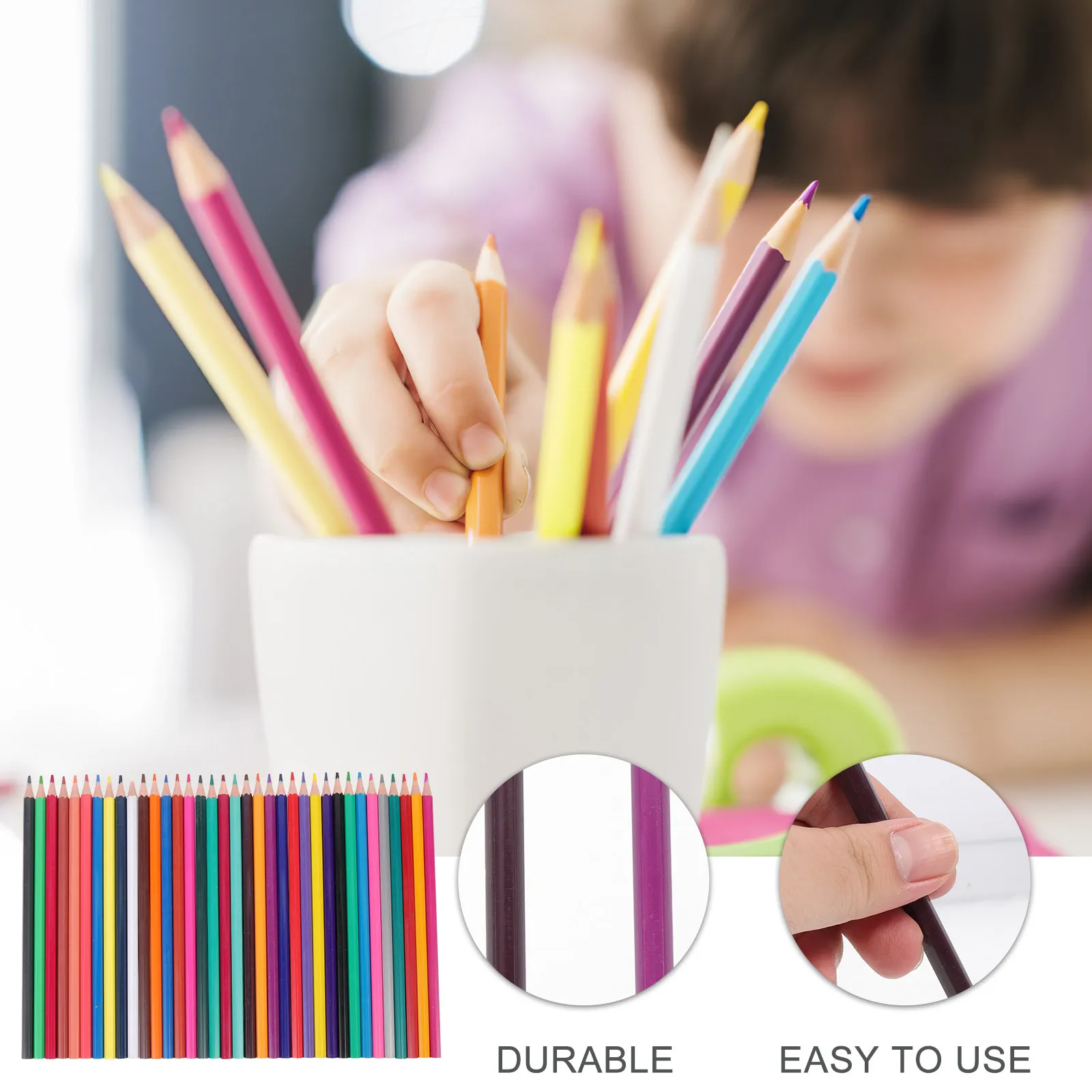 36Pcs Household Coloring Pencils Bucket Multi-Function Premium Art Pencils for Children Sketching Drawing Kids Accessories