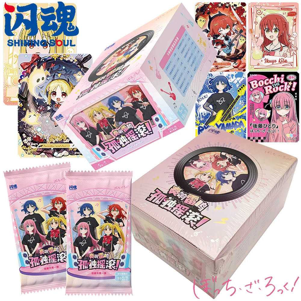Genuine SHINING SOUL Bocchi The Rock Collection Card Boys Girls Like Ijichi Nijika Kita Ikuyo Creative Character Card Share Toy