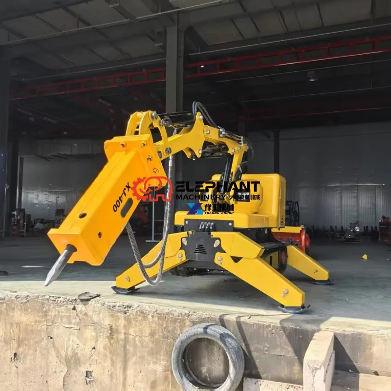 Mini Excavator 1ton Remote Control Demolition Robot Blasting Robot for Digging/Crushing/Grabbing and Cleaning Mines