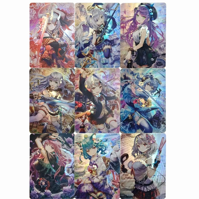 

Коллекционная карточка Hololive Series DIY: Виртуальный YouTuber, складная флеш-карта, 59x86 мм, Накири Аяме, Хошимачи Суисей, аниме, игровая коллекционная карта