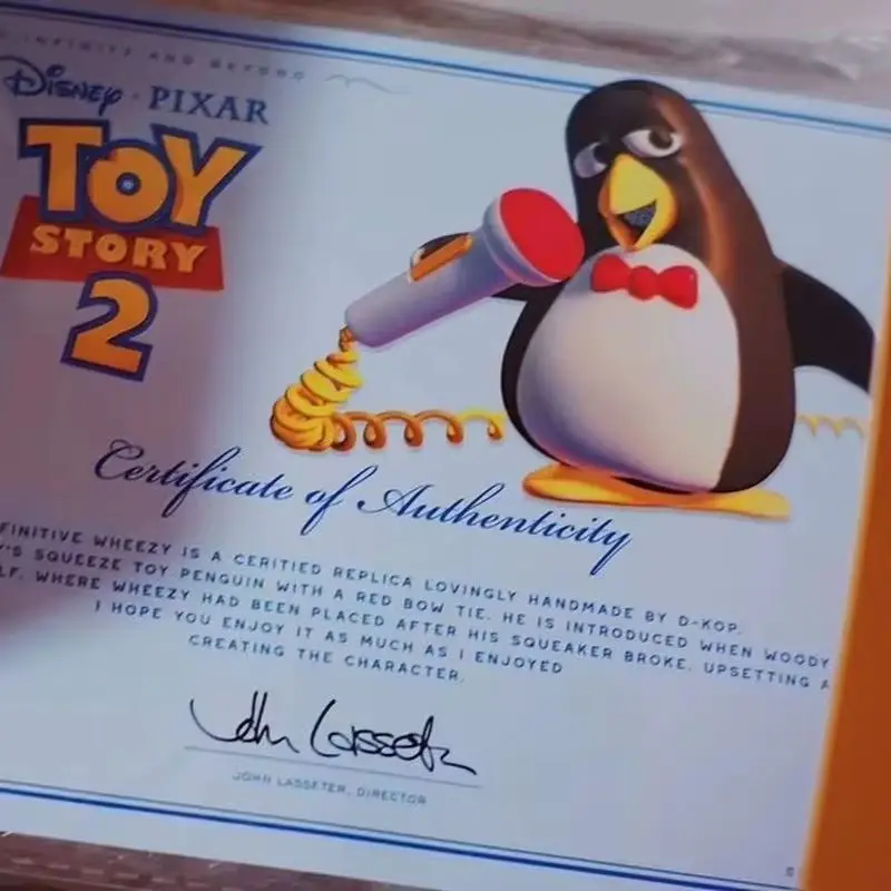 D-KOp Handmade Disney Pixar Toy Story Wheezy Ornaments Model Tide Play Toy Story Penguin Ornaments Cartoon Peripheral Model