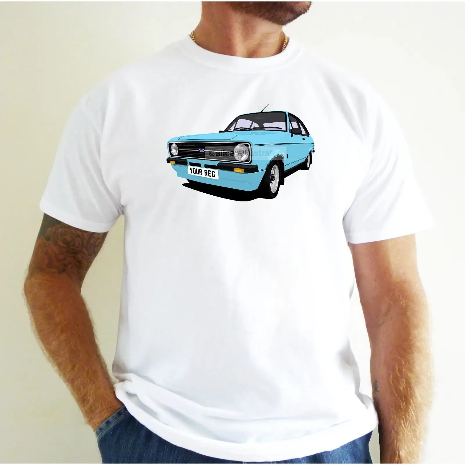 ESCORT MEXICO MK2 CAR ART T SHIRT PERSONALISIEREN vintage Washed designer clothes Soft Stylish Comfortable homme graphic