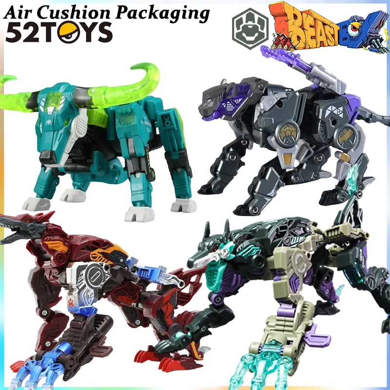 

52TOYS Оригинальные фигурки-трансформеры серии BEASTBOX: Гигантская Коготь-Машина, Буйвол, Степенвульф, Железная Кулак, Хромированная Кость. Модели игрушек.