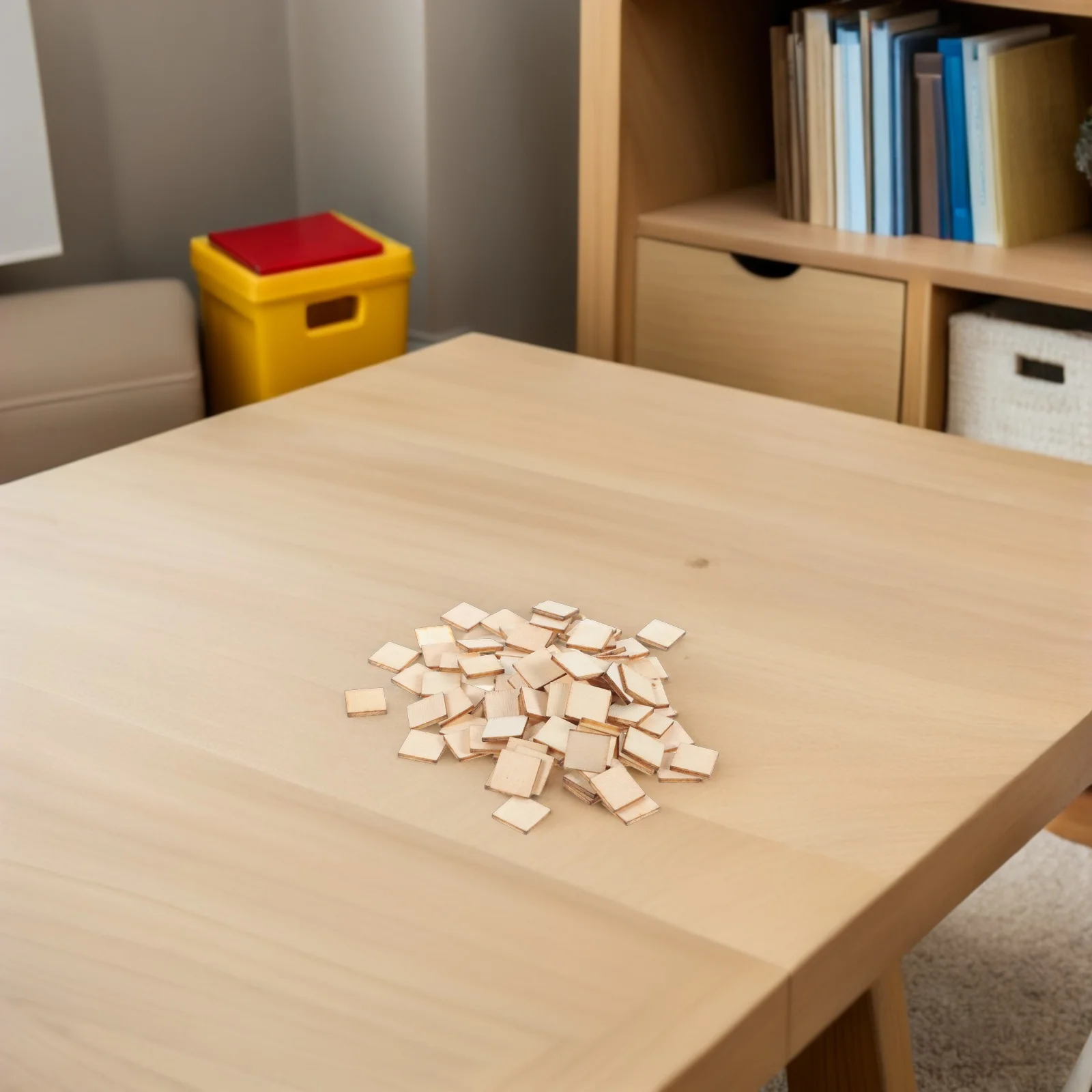 200 Stuks Vierkante Houtsnippers 4Cm Onvoltooide Natuurlijke Houten Blokken Gladde Lege Ambachtelijke Stukken Voor Diy Schilderen Kleuring onderzetters