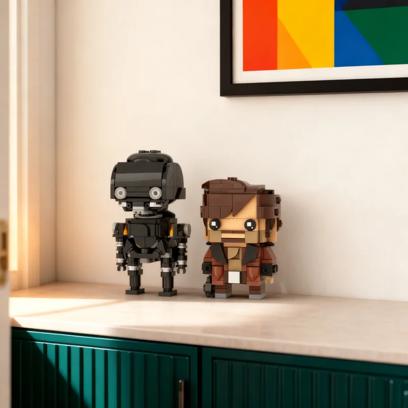 447 Piezas MOC Cassian Andor K2SO y Rogue One Brickheadz, Bloques de Construcción de Modelos, Juguete de Arquitectura, Regalos de Navidad, Ladrillos para Niños, DIY