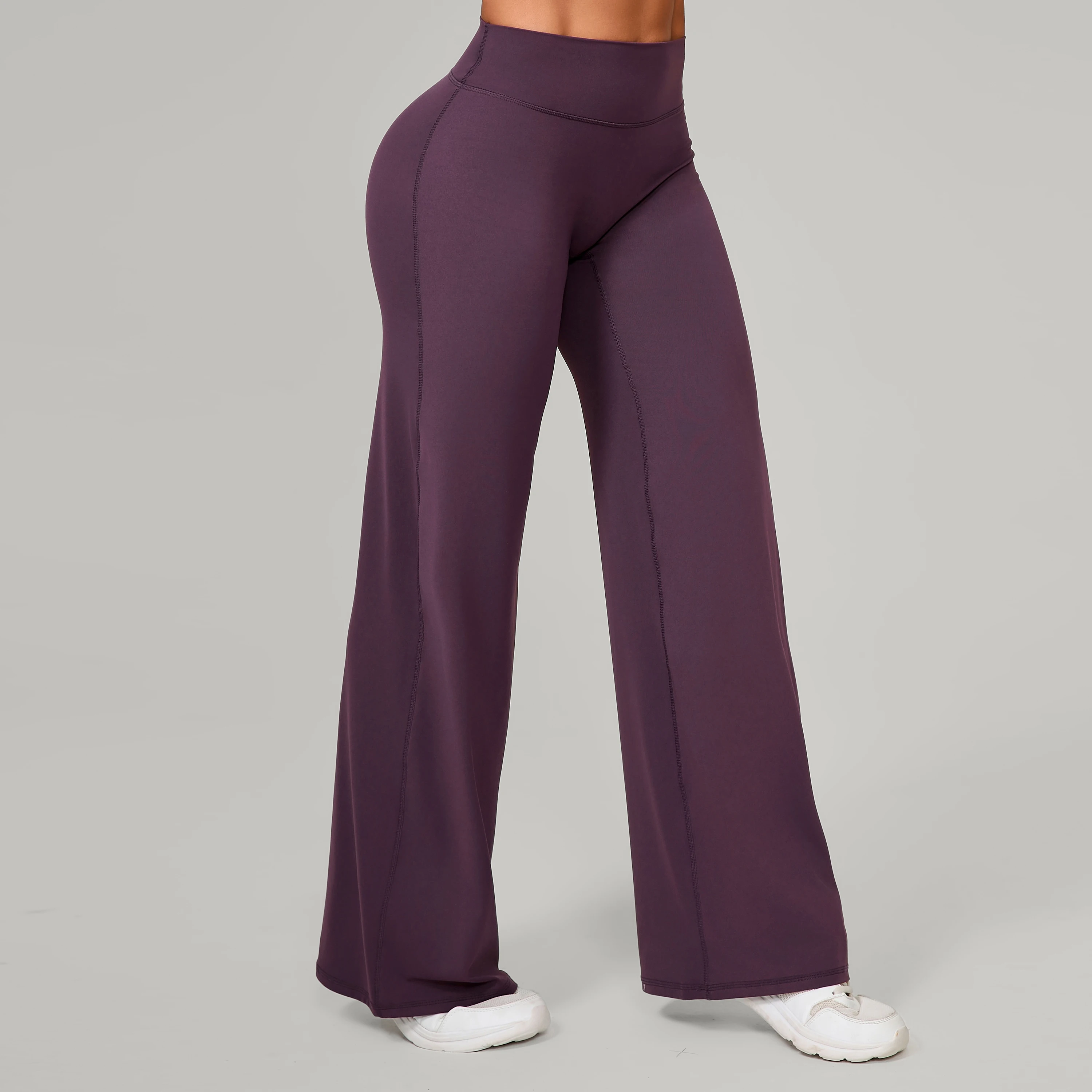 Bum Pilates-pantalones de Yoga acampanados para mujer, mallas de cintura alta, pierna ancha, levantamiento Natural, holgados, para correr, Push Up, deportivos, Fitness
