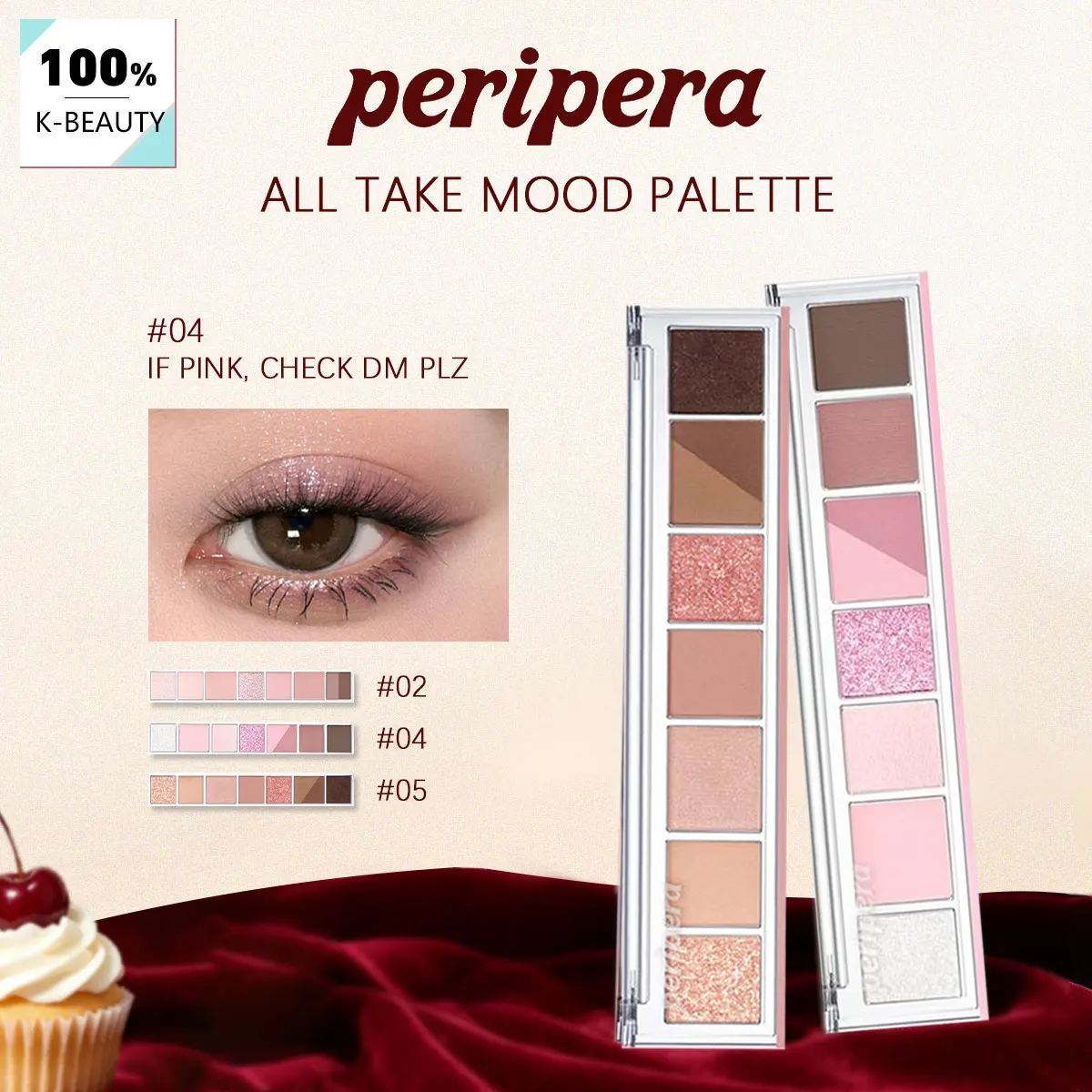 Paleta de Sombras de Ojos ALL TAKE MOOD de PERIPERA, Fácil de Difuminar, Color Duradero, Fino y Adherente, Brillo Sutil, Cosmético Coreano, Maquillaje Coreano