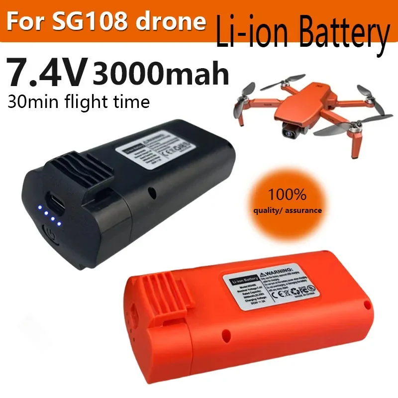 

For SG108 SG-108 Rechargeable Battery 7.4V 3000mAh Lipo Battery For SG108 SG-108 Drone RC Quadcopter Spare Parts