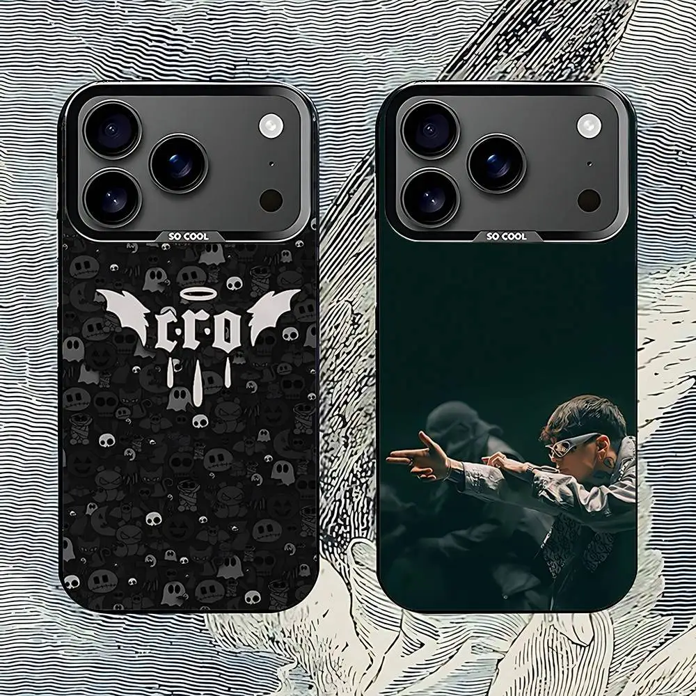 

C.R.O Crocraxker Rapper Phone Case For iPhone 17,16,15,14,13,12,11,Pro,XS,Max,Plus,Mini,SE4,E Black Matte Shockproof Cover