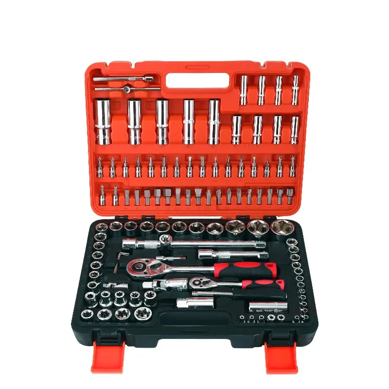 108 Pcs Set Bit Socket Hardware Wrench Tool Auto Parts Car Repair Tool Car Sleeve Suit Multifunction Automobiles Hand Tool Sets