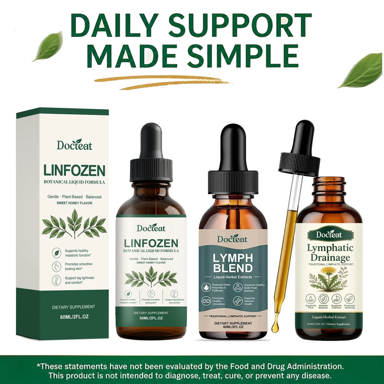 Lymphatic Lymphatic  Daily Care Drops Support Drops Natural Herbal Serum Lymphatic Drainage Serum Swelling Relief Lymph Support Liquid - Aliexpress Deal