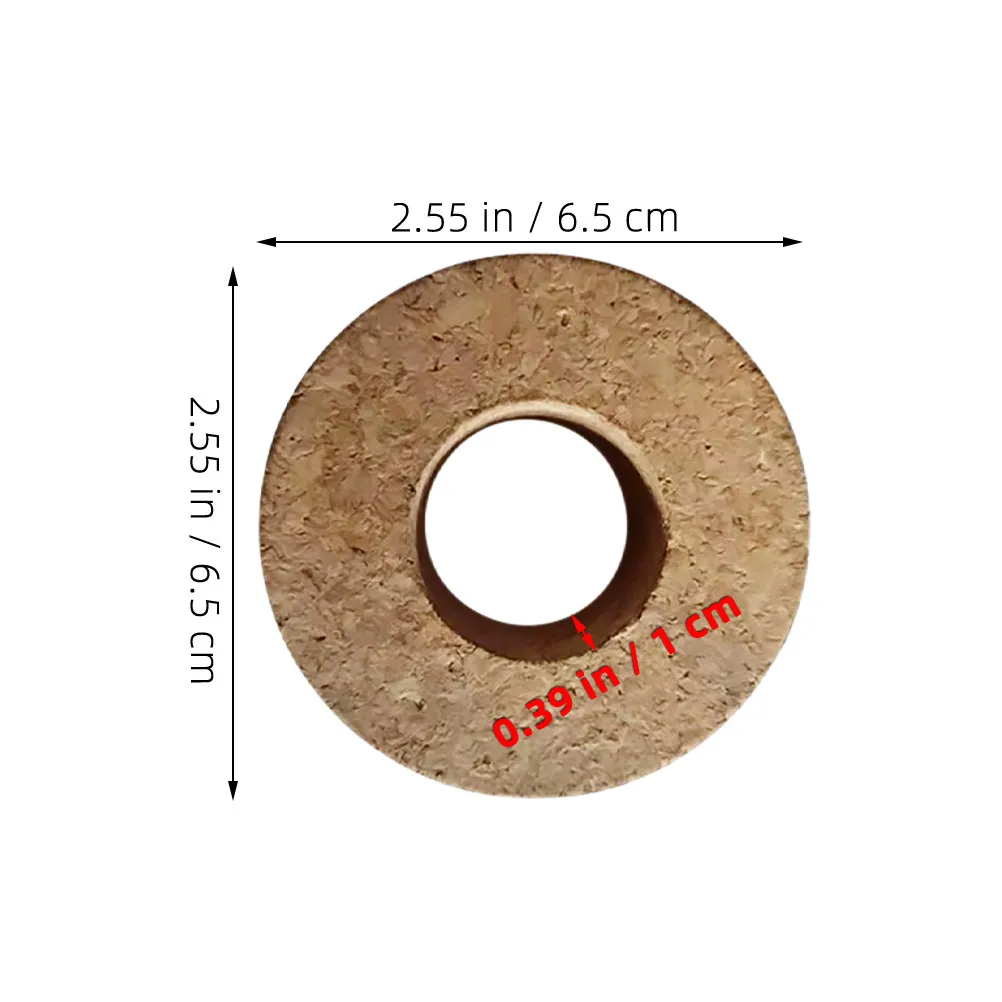 5Pcs Hydroponic Glass Vase Wooden Lid Natural Wood Center Hole 6.5cm Stable Stem Support Easy DIY Desktop Propagation