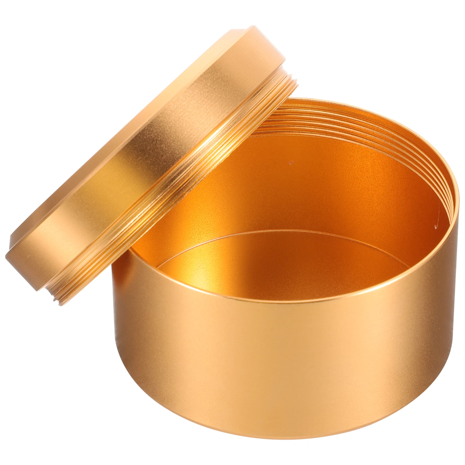 

Tea Canisters for Loose Airtight Portable Storage Sealed Cans Golden with Lid