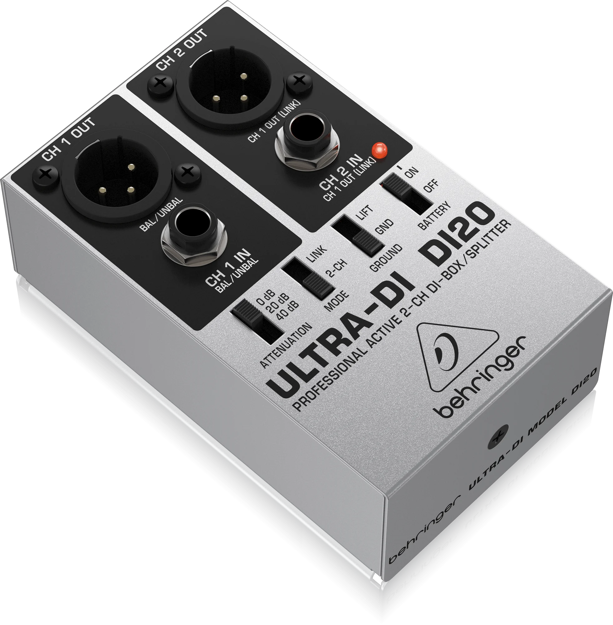 Behringer Ultra-DI DI20 Professional Active 2 Channel DI-Box/Splitter for stage and studio applications