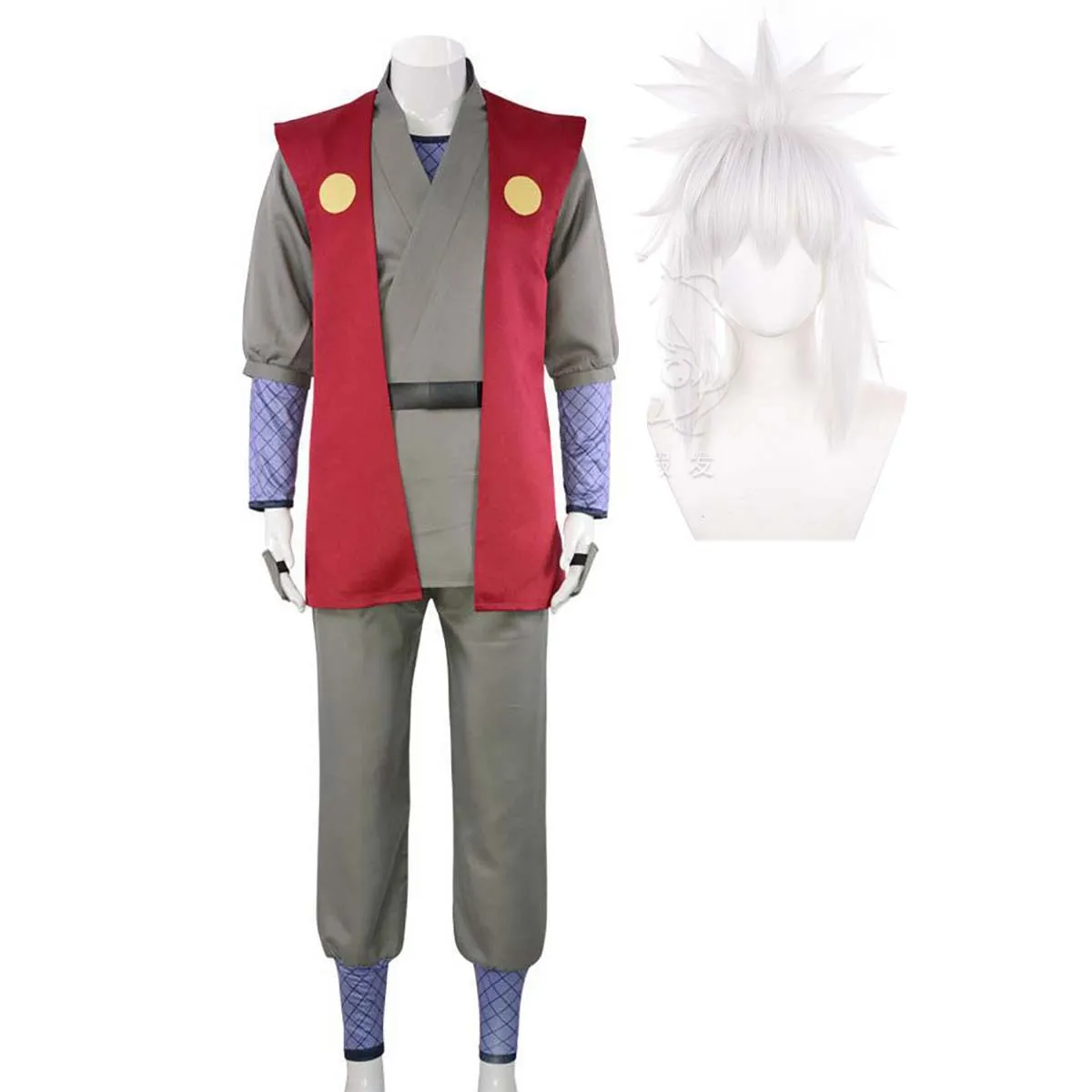 

Halloween Party Men Cos Jiraiya Cosplay Costume Or Wig