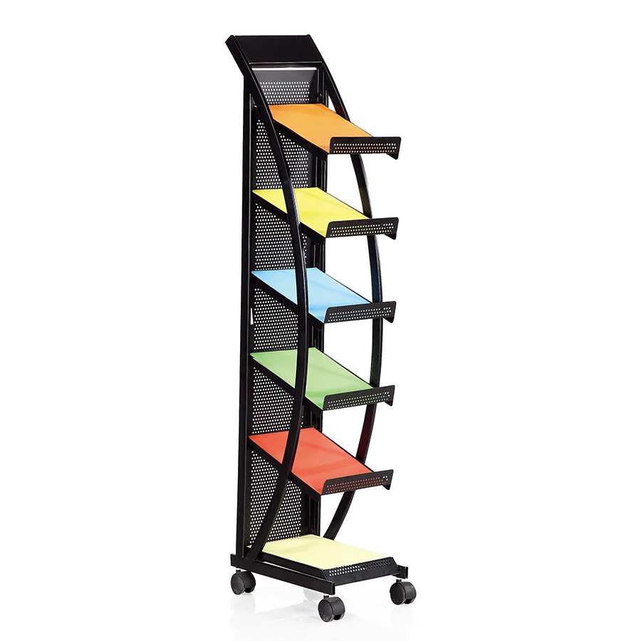 High Quality Display Stand Floor Standing Store Magazine Floating Rack Metal Racks Multilayer Newspaper Advertising Book Shelf