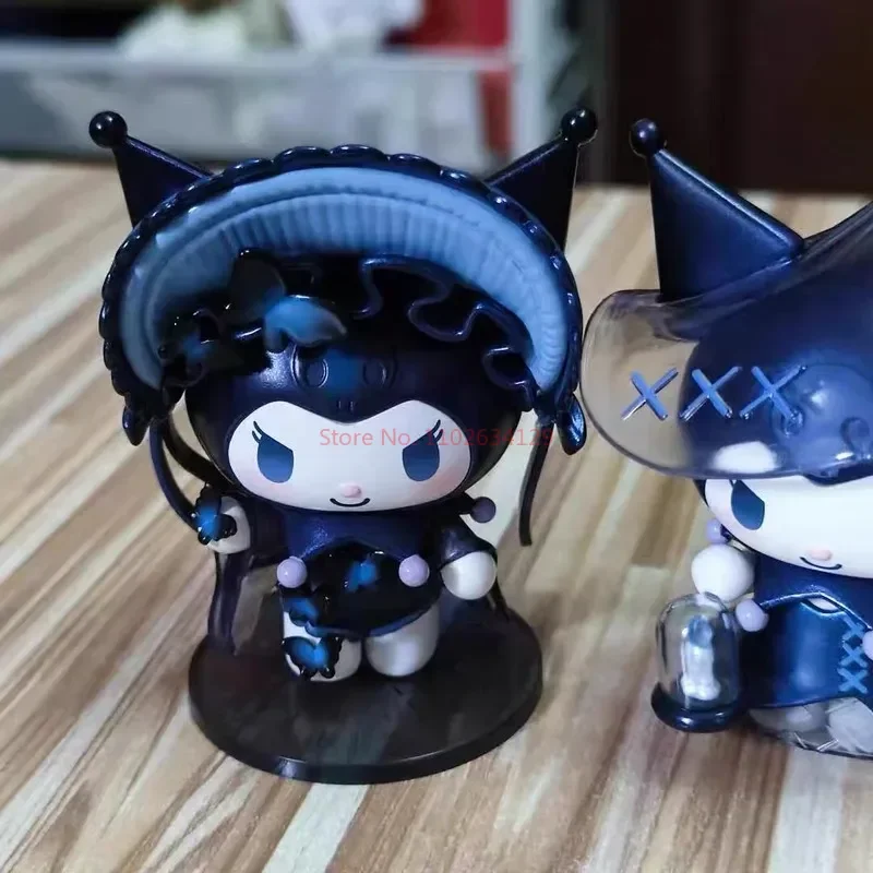 Nieuwe Sanrio Kuromi De Heks Feestcollectie Van Kuromi-Serie Figuur Schattige Tafelblad Ornamenten Voor Meisjes Verjaardag Kinderen Cadeau