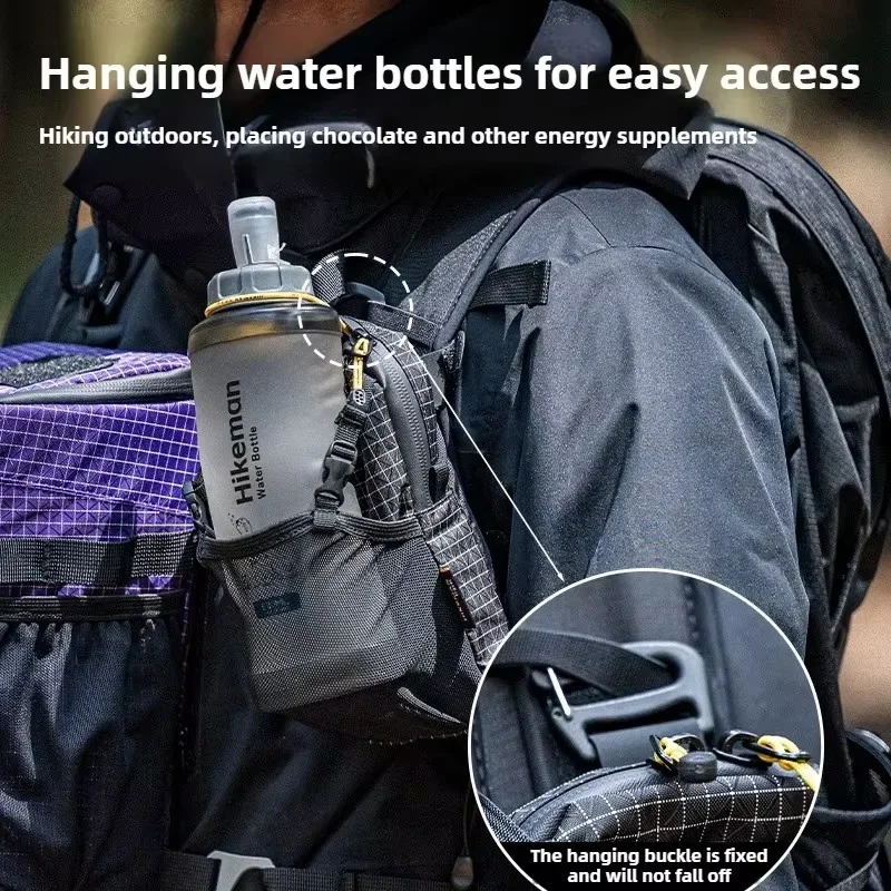 حقيبة زجاجات مياه داينيما مقاومة للماء، حامل نايلون 420D مع جيب للهاتف وحزام قابل للتعديل لركوب الدراجات وأساسيات التخييم #4