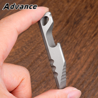 Titanium Alloy Bottle Opener Multi Functional Keychain Pendant Outdoor Tool EDC