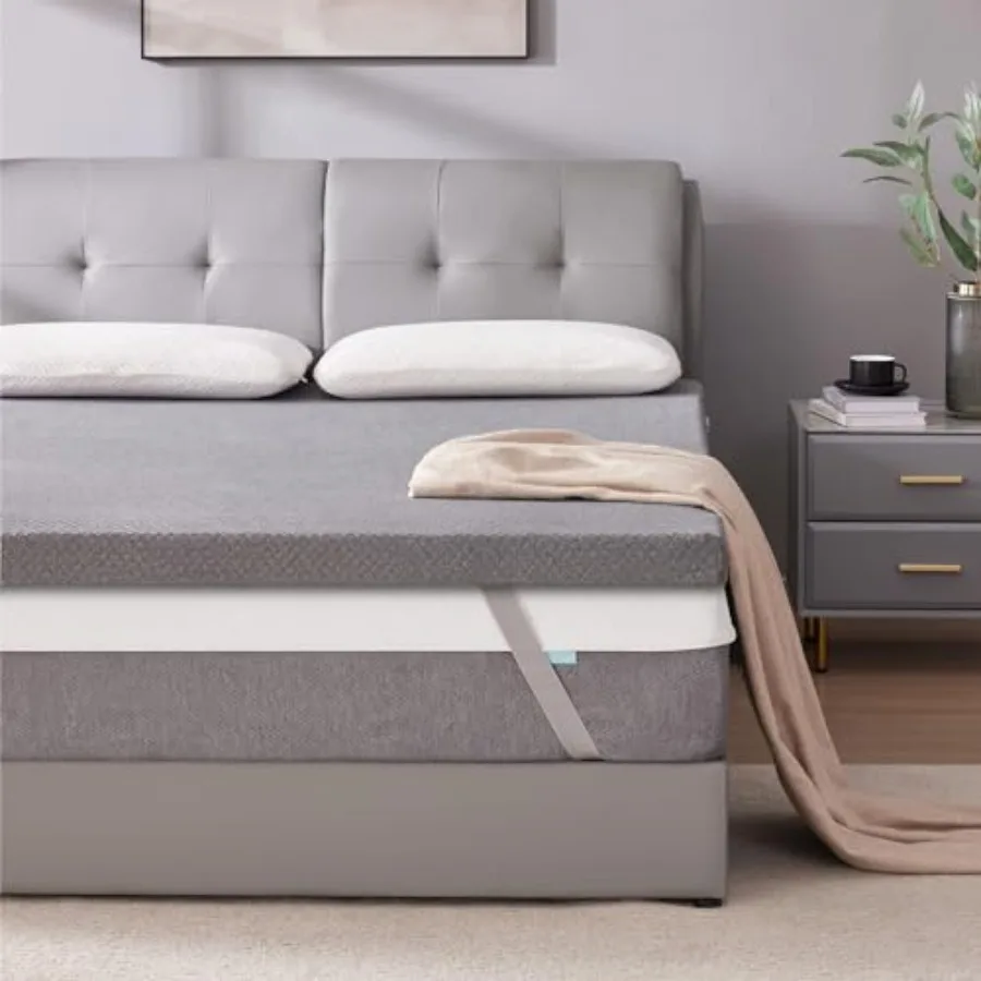 

Gel Memory Foam Mattress Topper Size Ventilated High Density Pad for Back Pain Bed Topper with Removable Soft CertiPUR-US Certi