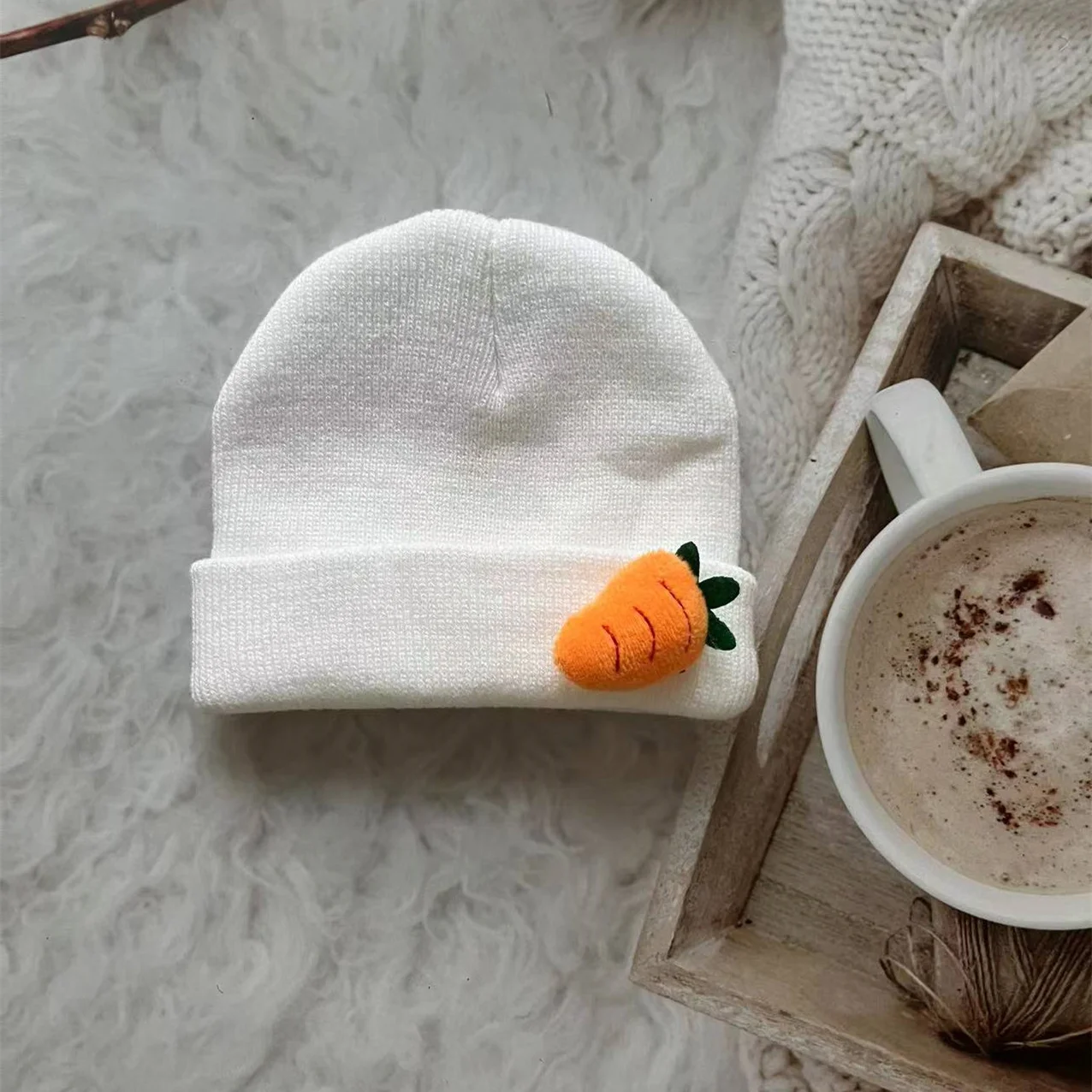 Korea Spring Autumn Kids boys Hat Candy Color Baby Boys Knit Hat Baby Girls Carrot Head Kids Knitted Hat