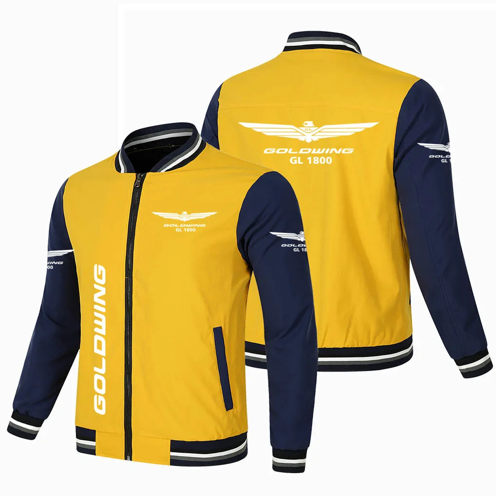 Lente En Herfst Nieuwe Heren Goldwing Gl1800 Motorfiets Logo Jack Heren Casual Mode Sportjas