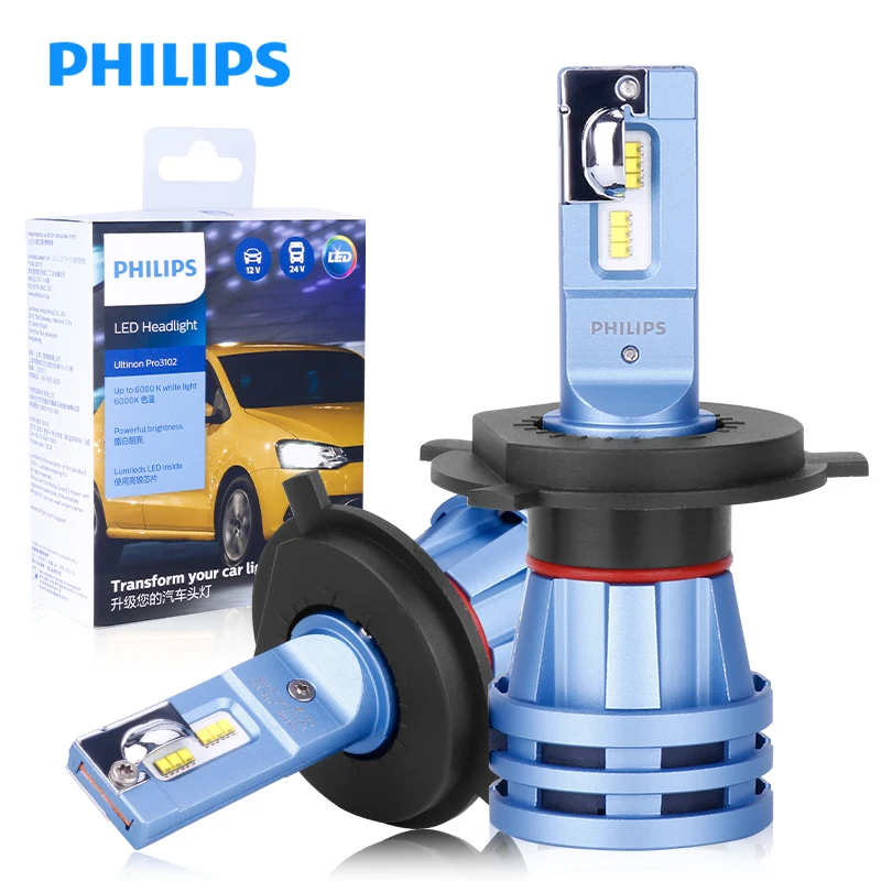 Philips Ultinon Pro3102 H1 H4 H7 H11 HB3 9005 HB4 9006 HIR2 9012 LED Car Head Light 6000K Bright White Original LED Fog Lamps