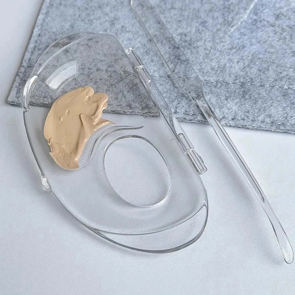 Tavolozza pieghevole per fondotinta liquido Kit di strumenti per trucco professionale in acrilico Set di aste per crema di miscelazione trasparente