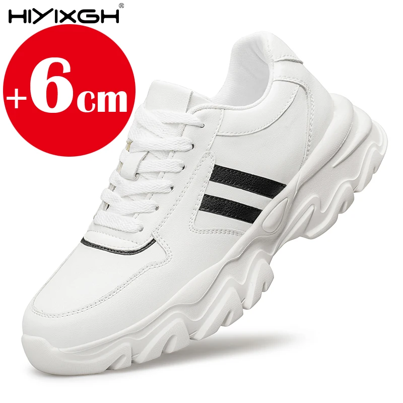 

Мужская обувь-лифт, увеличивающая рост 6 см, роскошная брендовая спортивная обувь из натуральной кожи, мужская повседневная обувь на скрытом каблуке, увеличивающая рост