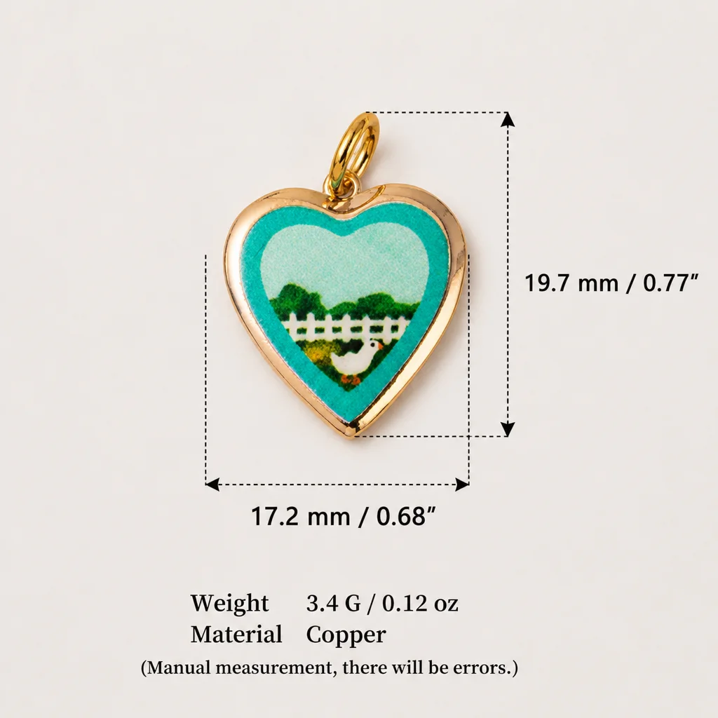 Vielseitiger, modischer Anhänger im ländlichen Stil mit Blaubeeren- und Rosenmotiv zum Selbermachen für Schmuck. – Detail 6
