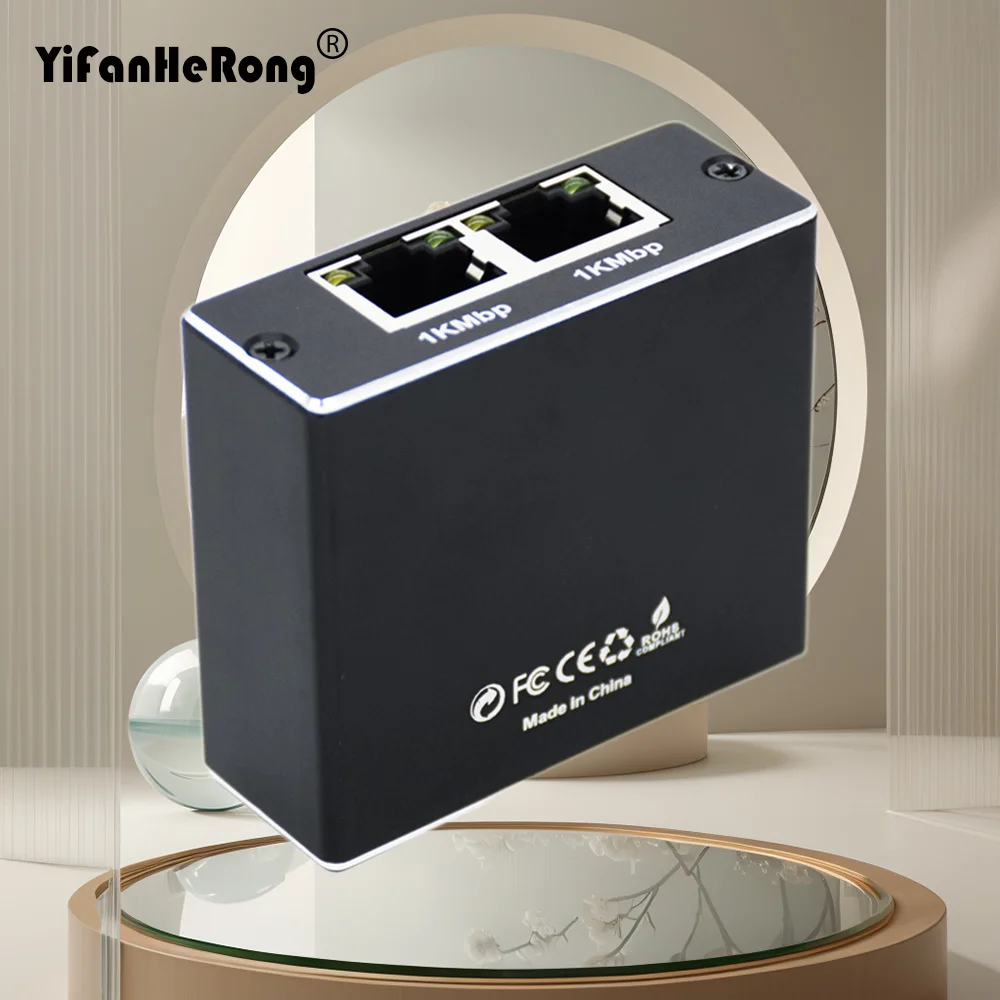 Rj45 Splitter 1 to 2 Gigabit Ethernet Adapter Internet Network Cable Extender Rj45 Connector for PC TV Box Router Sharer