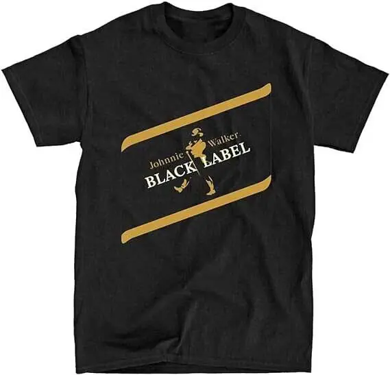 Футболка Johnnie Walker, черная футболка, хлопковая футболка, футболка унисекс