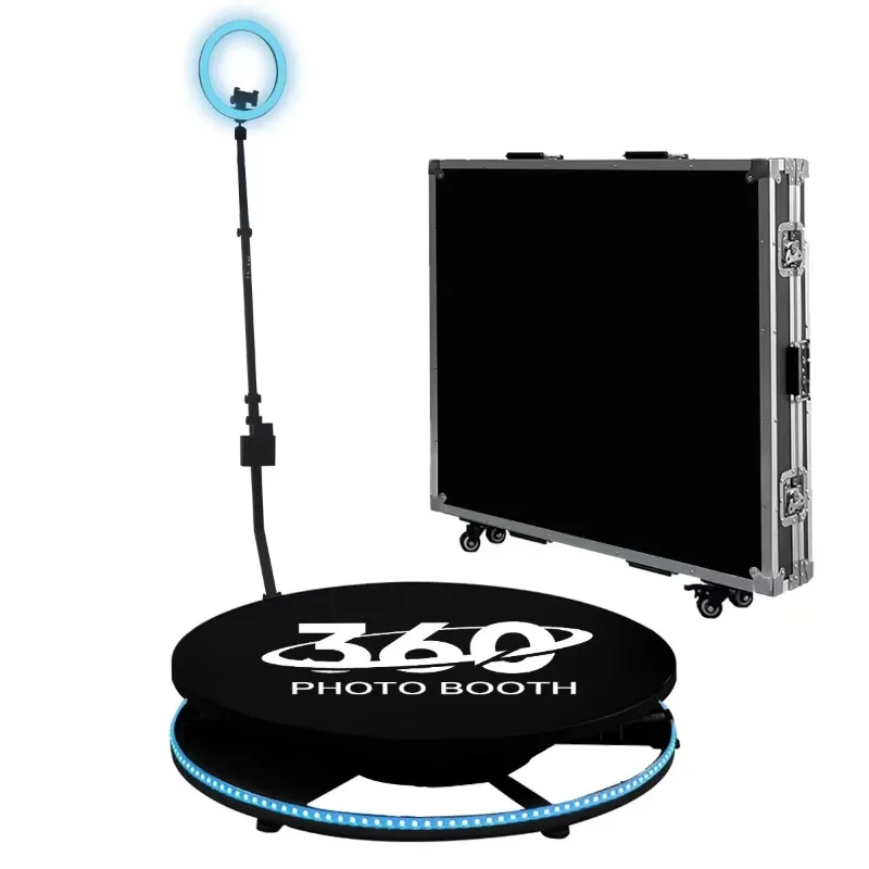 

Slow motion rotating 360 photo booth sheet metal shell 360 degrees portable selfie video booth