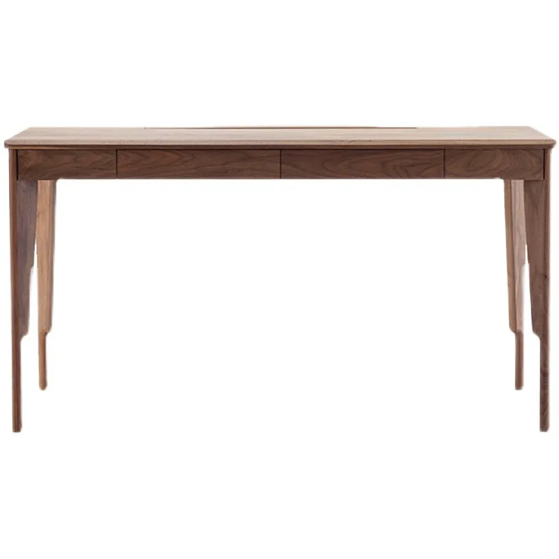 

Nordic black walnut all solid wood desk modern light luxury simple cherry wood large computer desk oak desk