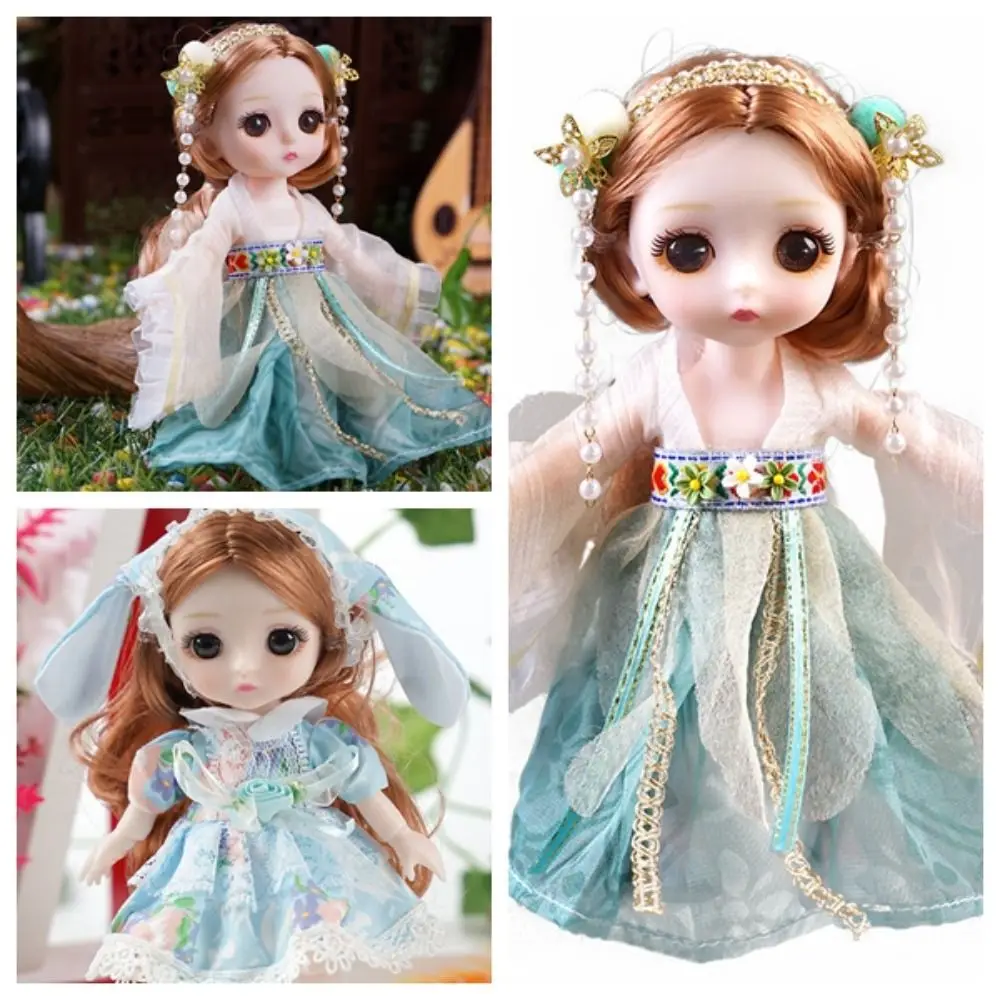 Robe de mariée pour filles, robe de prairie beurre BJD beurre avec vêtements Hanfu, jouet pour enfants