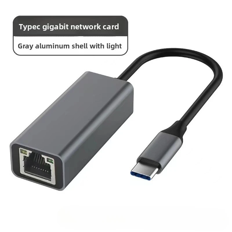 

USB 3.0 aluminum alloy gigabit network card USB/TYPE-C to RJ45 driver free adapter, suitable for Mac, MacBook Pro/Air, iPad 10th