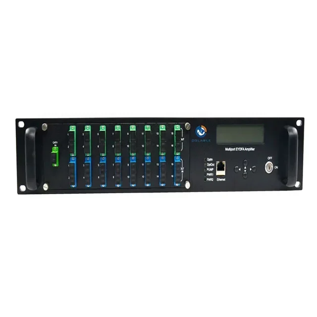 Top Quality  FTTH 1550nm  WITH WDM  Multi-Way Optical Amplifier SC/APC LC/APC 8 /16/24 /32 Output