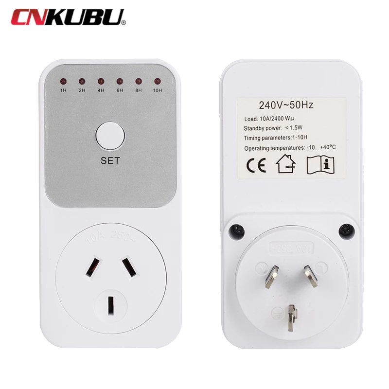 Imagem -04 - Inteligente Contagem Regressiva Socket Plug Temporizador Ajuste do Tempo Tomada de Controle Eletricidade Tomada de Medição de Energia Eua ue Reino Unido 10hr