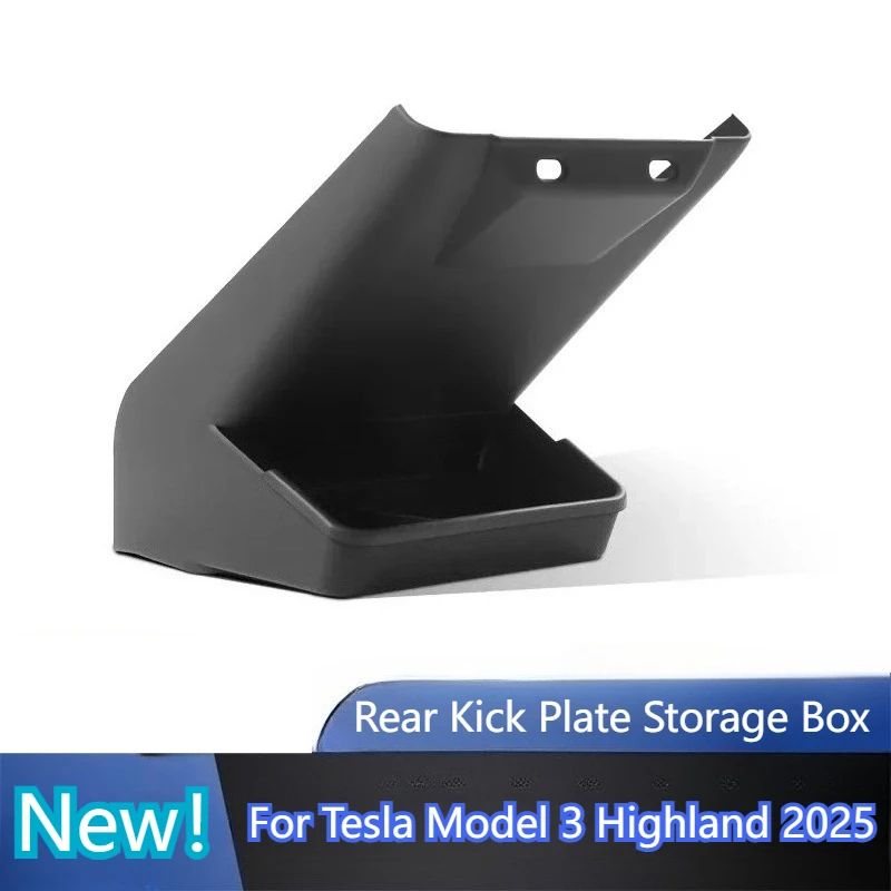 

Rear Kick Plate Storage Box for Tesla New Model 3 Highland 2025 Rear Seat Kick Plate Interior Corner Guard Protector Accessories