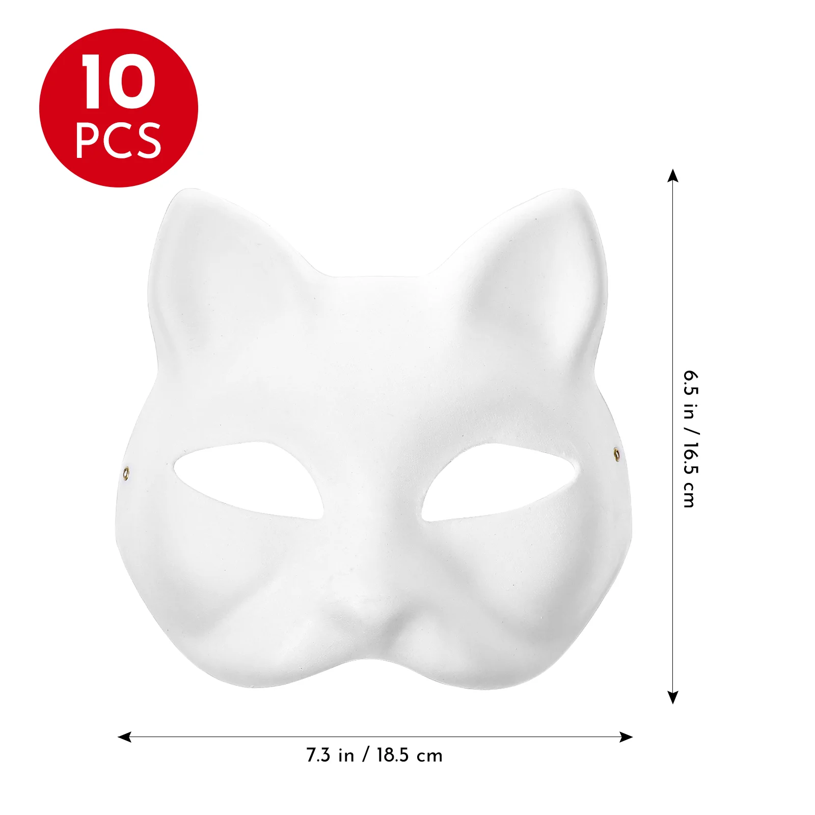 10 stuks kat gezichtsmaskers maskerade rekwisieten geschilderd partij cosplay accessoires overschilderbaar DIY