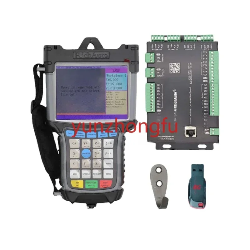 RichAuto DSP B51 B55 B57 B58 B517 B581 Offline 3/4-axis CNC motion control system handheld engraving machine controller G code