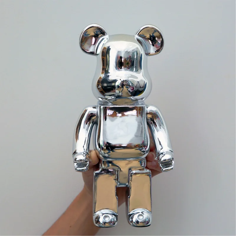 

Home Decoration 28Cm Bearbri 400% Be@rbri Games New Year's Gift Tide Play Model Plating Resin Electronic Games Kids Toys