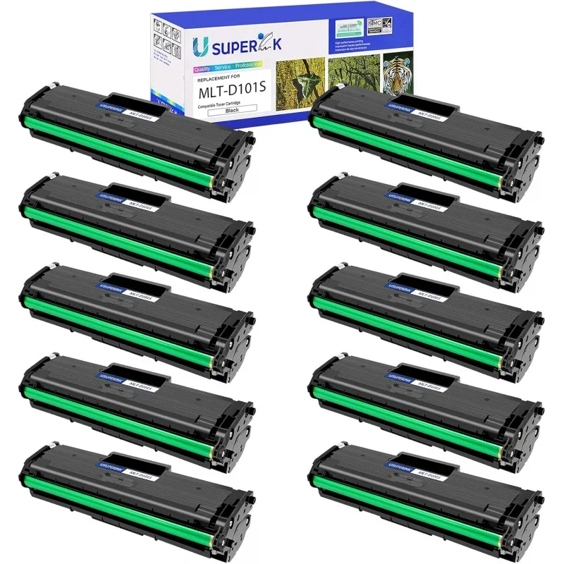 10 compatible black toner cartridge replacement MLT-D101S mltd101s d101s 101s work with ML-2166W ML-2165 SCX-34