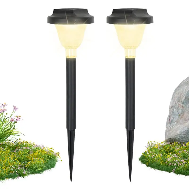 solar garden spike lights quintal led stake lights paisagem impermeavel ao ar livre ponto solar montado no solo pcs 01