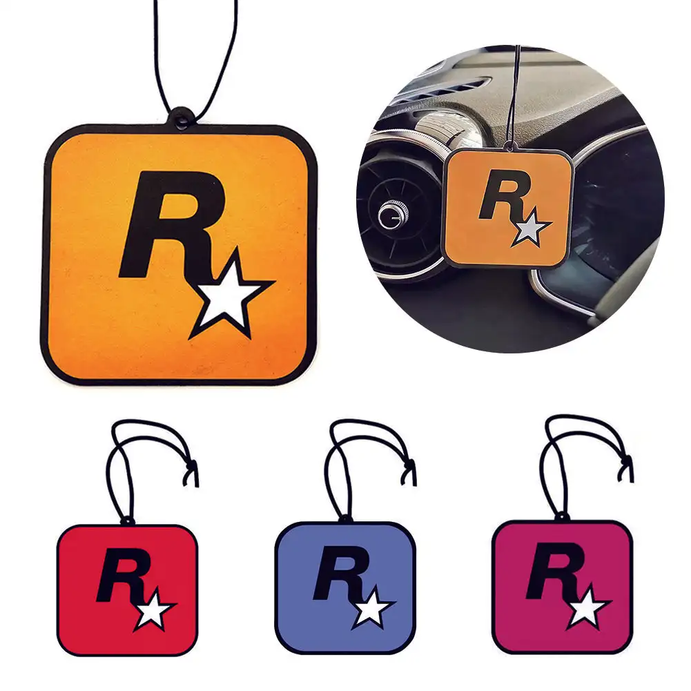 Trend Car Fragrance R Star Car Long-lasting Aromatherapy Fragrance Piece Net Red Pendant Decoration Car Deodorization